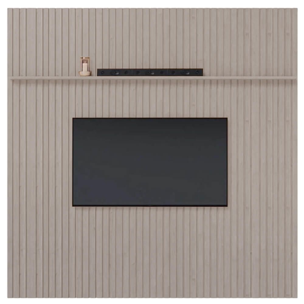 Painel Versatti sem Nicho 221cm para TV até 70 Polegadas Fabrimóveis Cor Gianduia