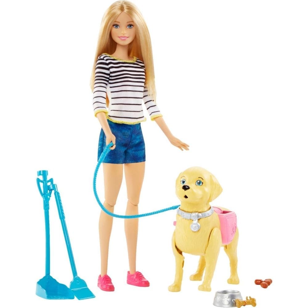 Boneca barbie passeio com o cachorrinho - mattel dwj68