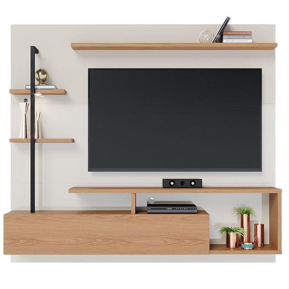 Painel para Tv Home Suspenso Maragogi Off White Freijó – Colibri