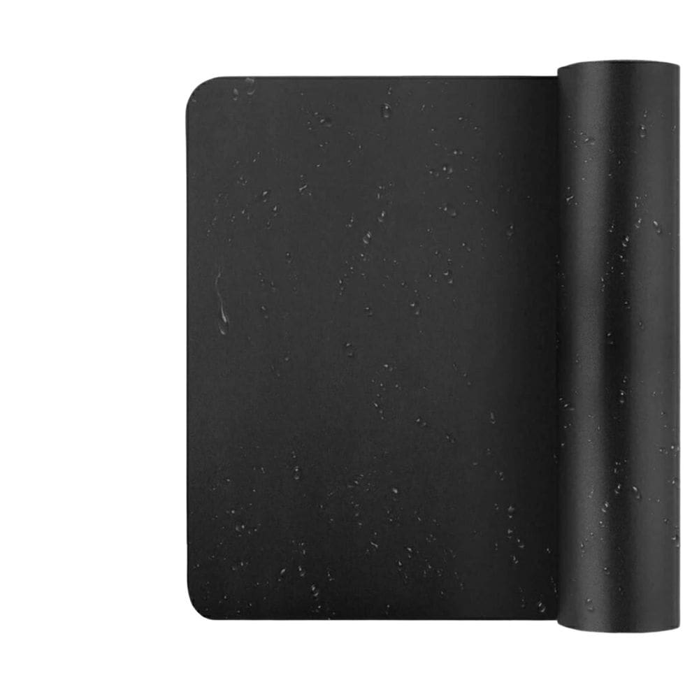 Kit 2 mouse pad pequeno 20x20 couro sintético quadrado preto