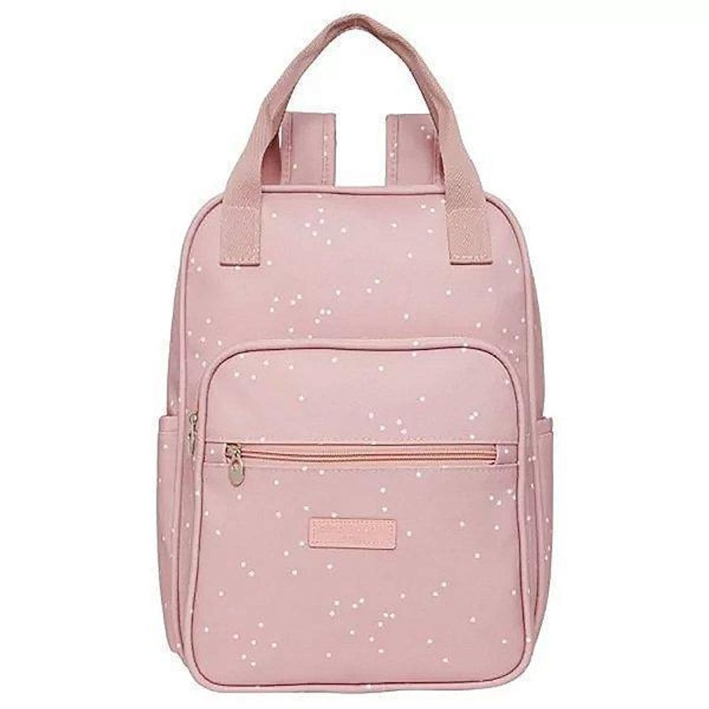 Mochila De Maternidade Pirulitando Baby Bolinhas Rosa