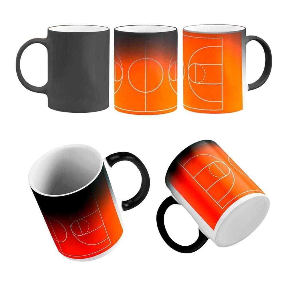 Caneca mágica quadra de basquete jogo basquetebol