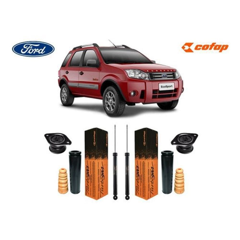 Par amortecedor traseiro + kit ecosport 2003 2004 2005 2006