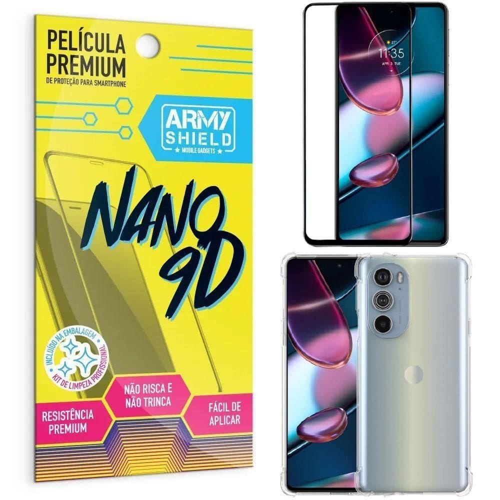Capinha antishock + película 9d edge 30 pro - armyshield