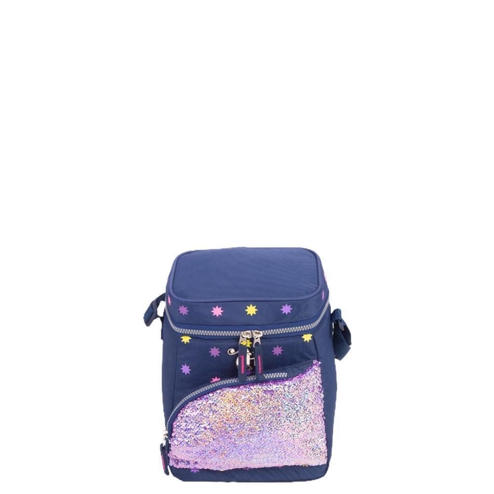 Bolsa térmica lancheira brilho lantejoulas capricho