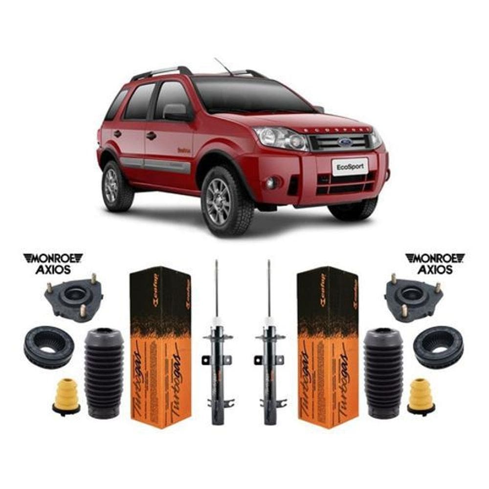 2 amortecedor c/kit dianteiro ecosport 2005