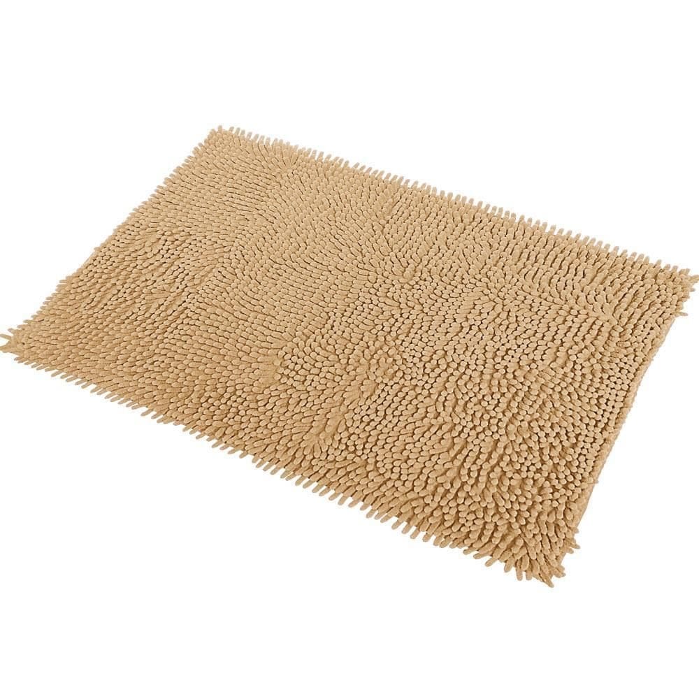 Tapete banheiro bolinha microfibra antiderrapante khaki