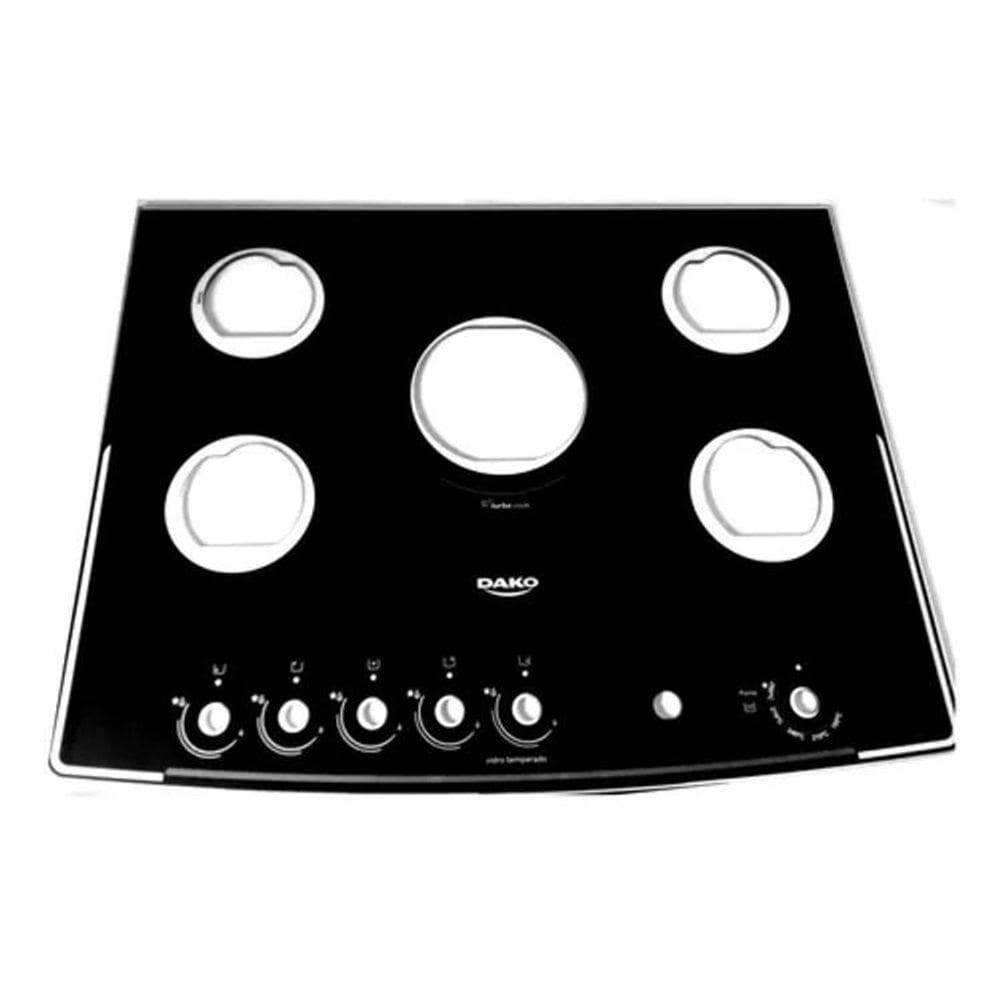 Mesa vidro para fogão dako supreme turbo cook 5 bocas