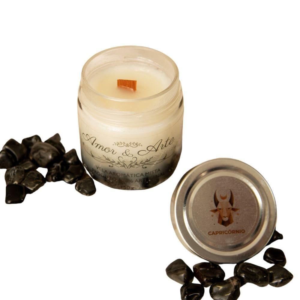 Vela aromática artesanal premium linha zodíaco 150g