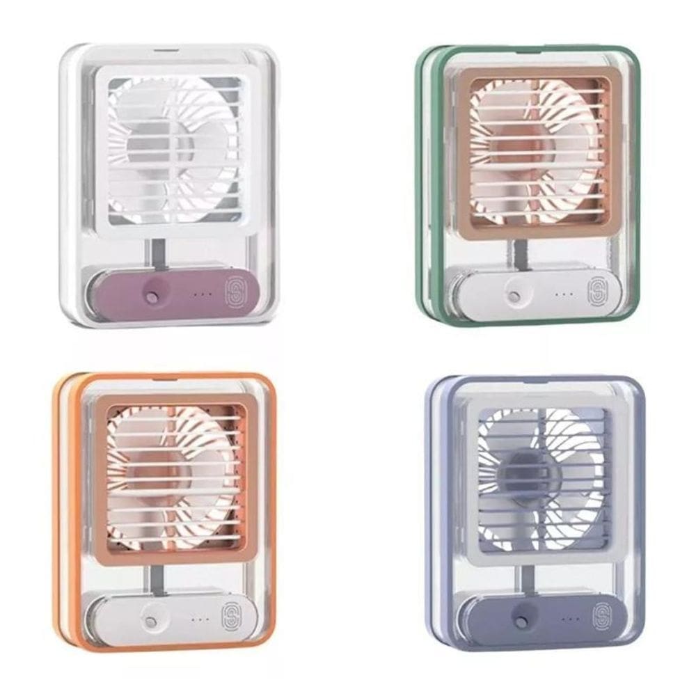 Mini Ventilador Portátil Umidificador Climatizador Led