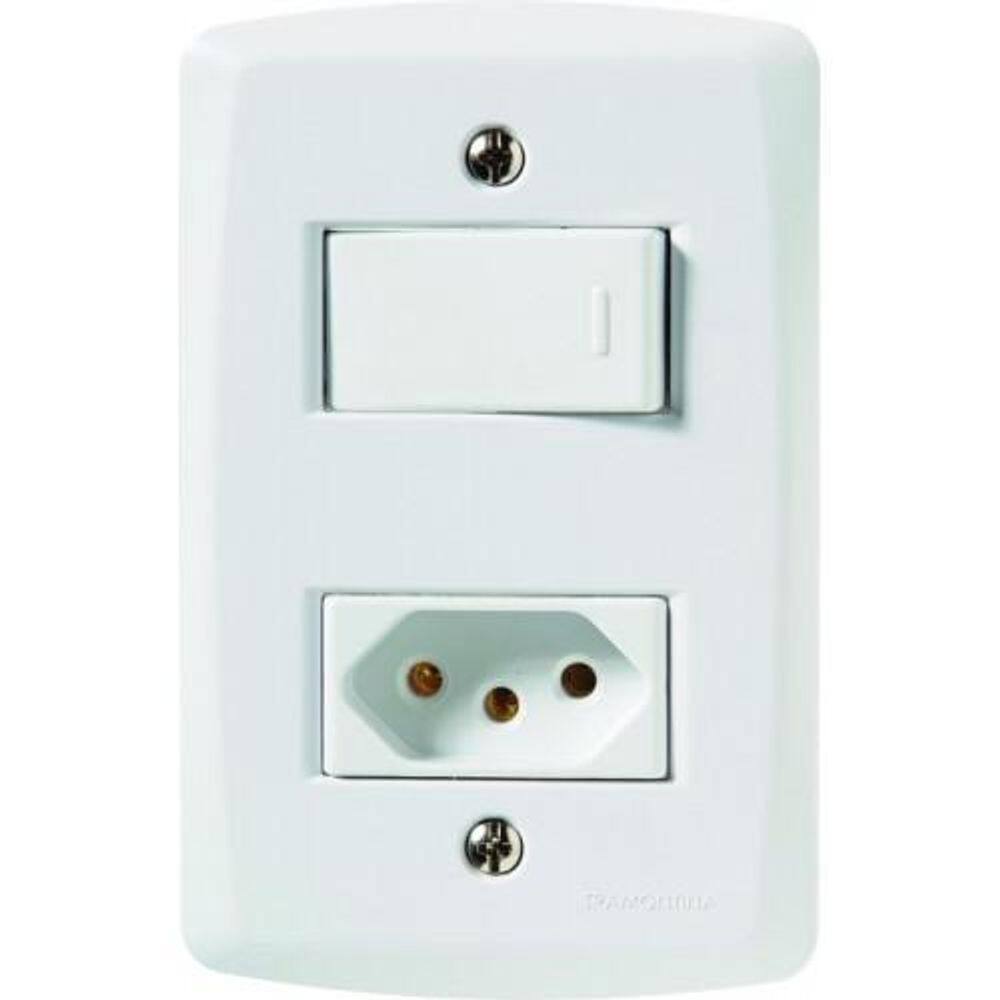 Interruptor + tomada 20a 4x2 - tramontina lux2