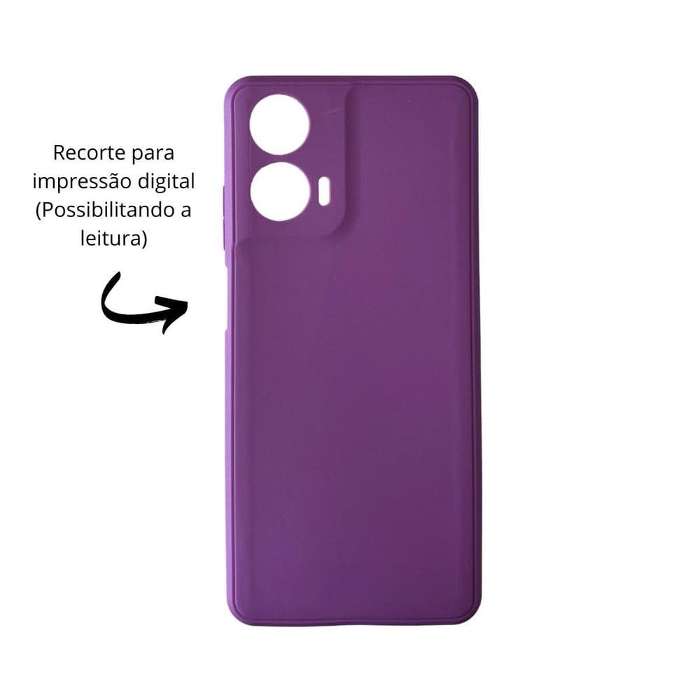 Capa aveludada compatível motorola moto g04 recorte digital