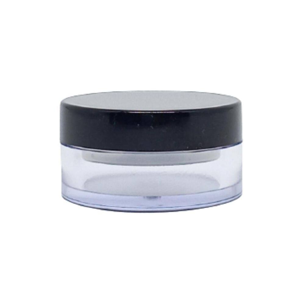 Kit potes maquiagem pó solto creme facial 10g + peneira 10u