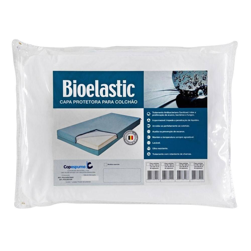 Capa Biolastic QUEEN SIZE Ziper Branca - 158x198x30
