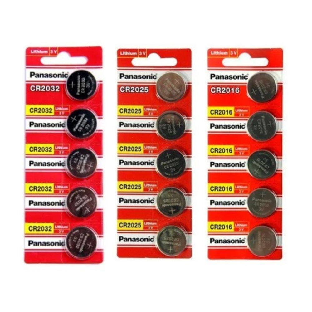Kit 3 cartelas pilhas baterias 2032 2025 2016 panasonic 3v