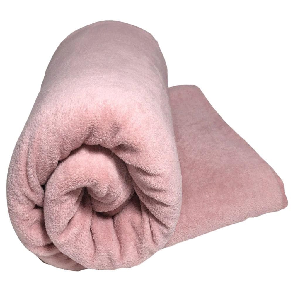 Cobertor manta microfibra aconchego padrão - rosa