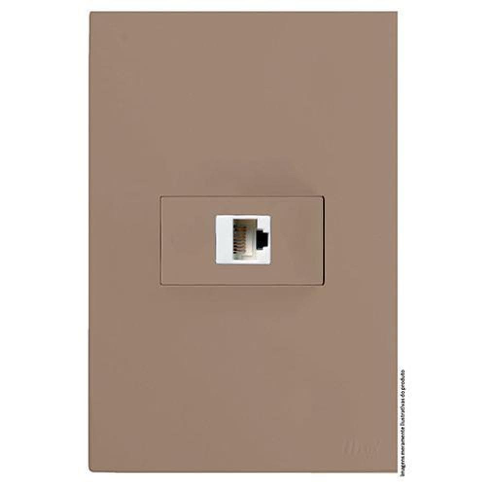 Cj rj45 cat6 internet hor. 4x2 - recta satin fosco