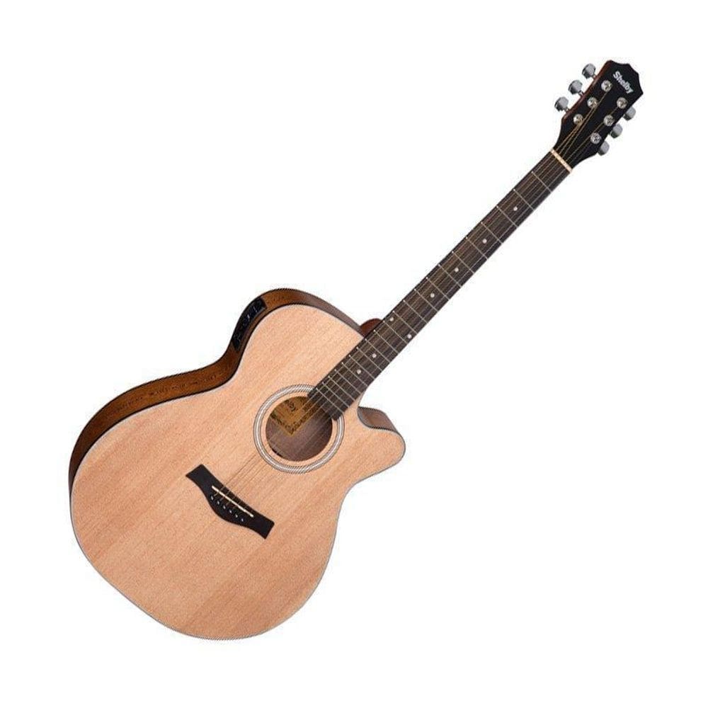 Violão elétrico shelby sga-194c stnt natural fosco aço