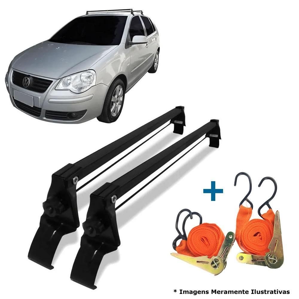 Rack teto vhip polo sedan 4 pts 05 à 12 + 2 cintas catraca