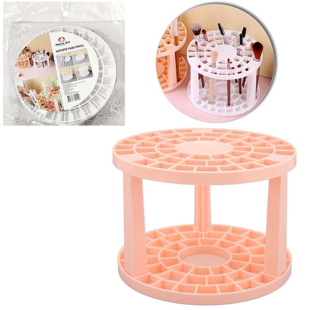 Suporte organizador para pincel make redondo 49 cavidades