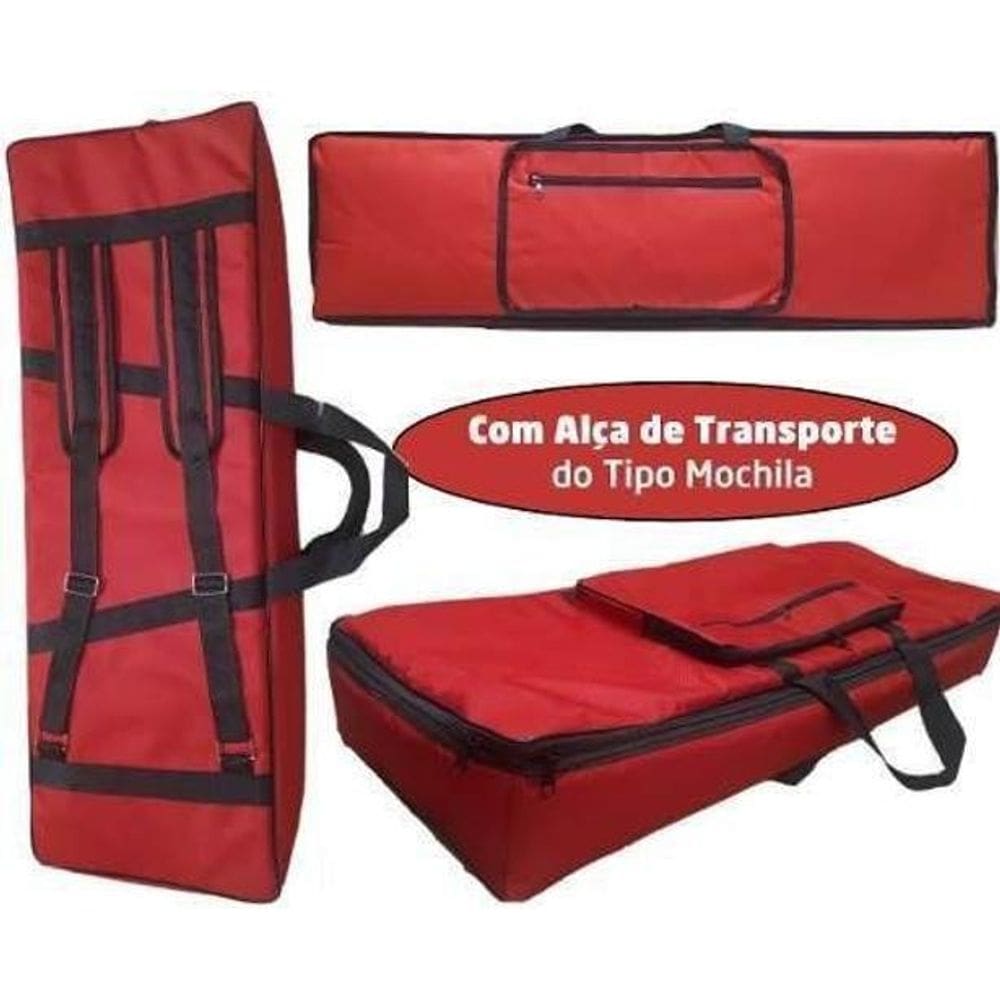 Capa master luxo teclado roland juno di acolchoada gra