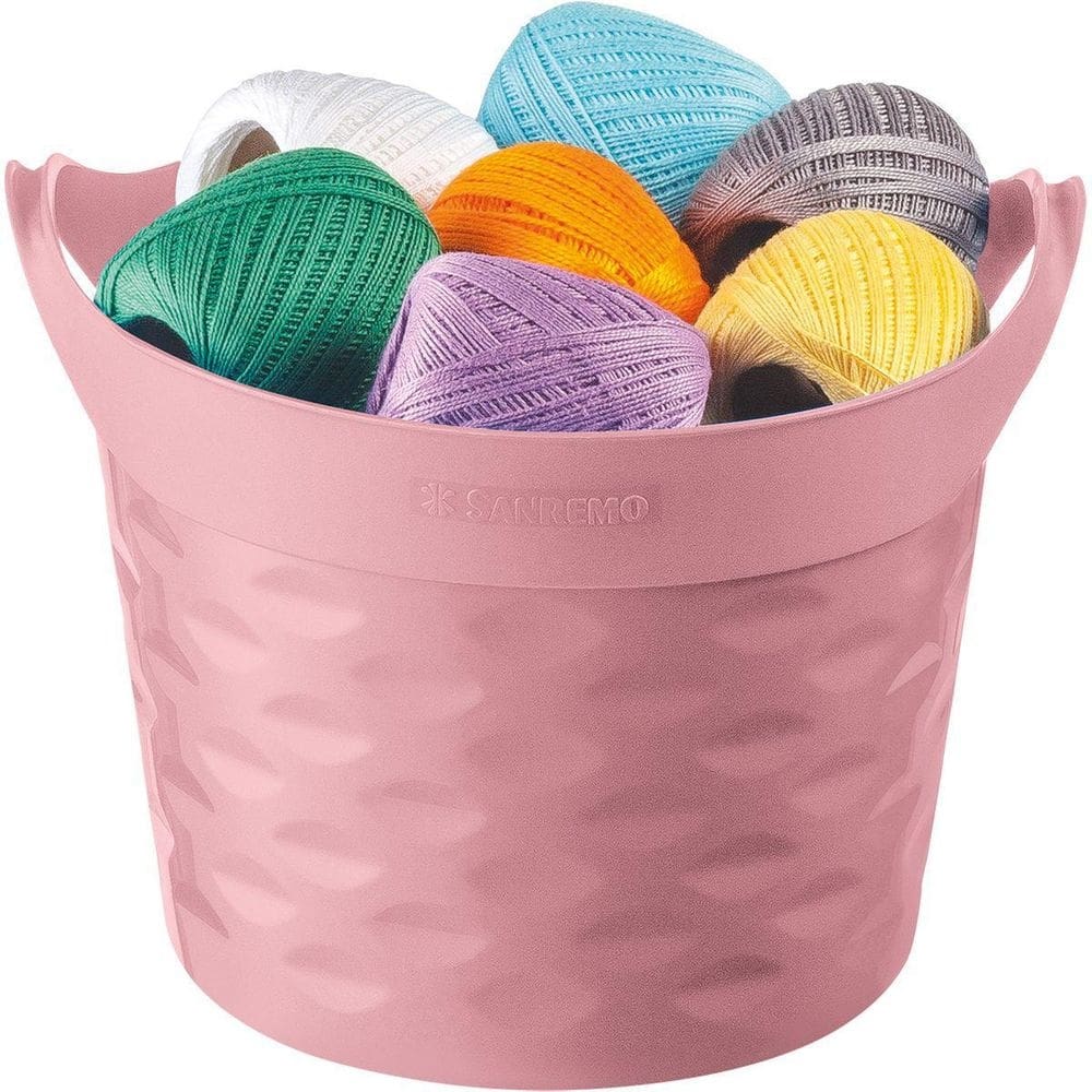 Cesta organizadora circular 3l rosa