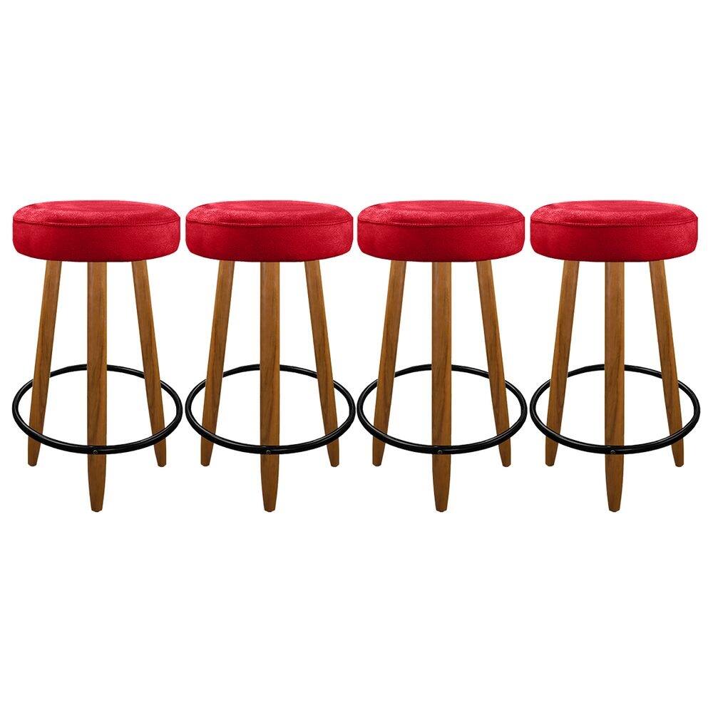 Kit 4 Banqueta 60 cm Alta Industrial Balcão Bar Ilha Assento