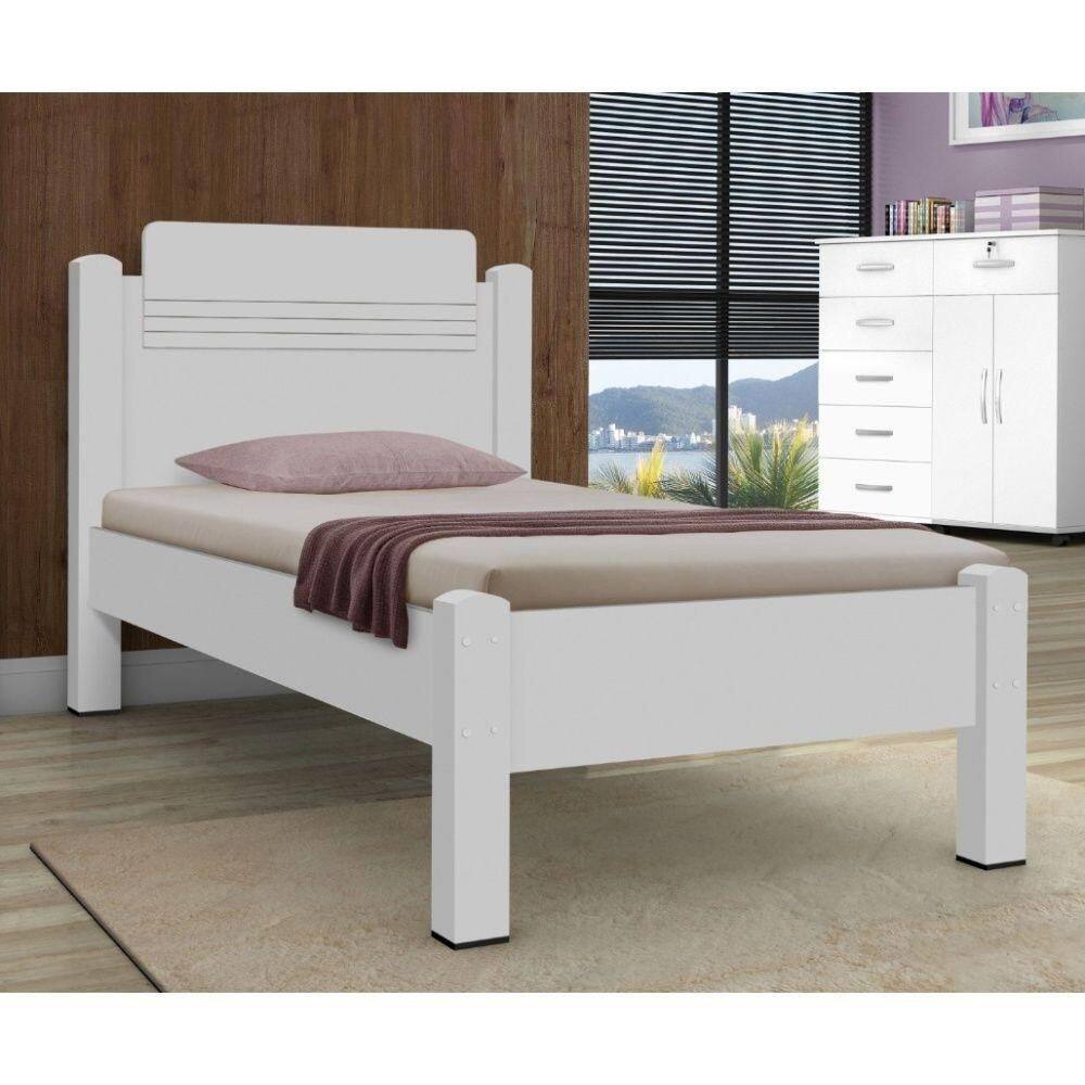 Cama Solteiro Pedro Branco