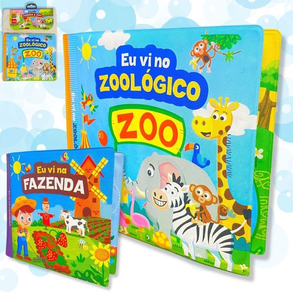 Brinquedo impermeável para banho - livro educativo