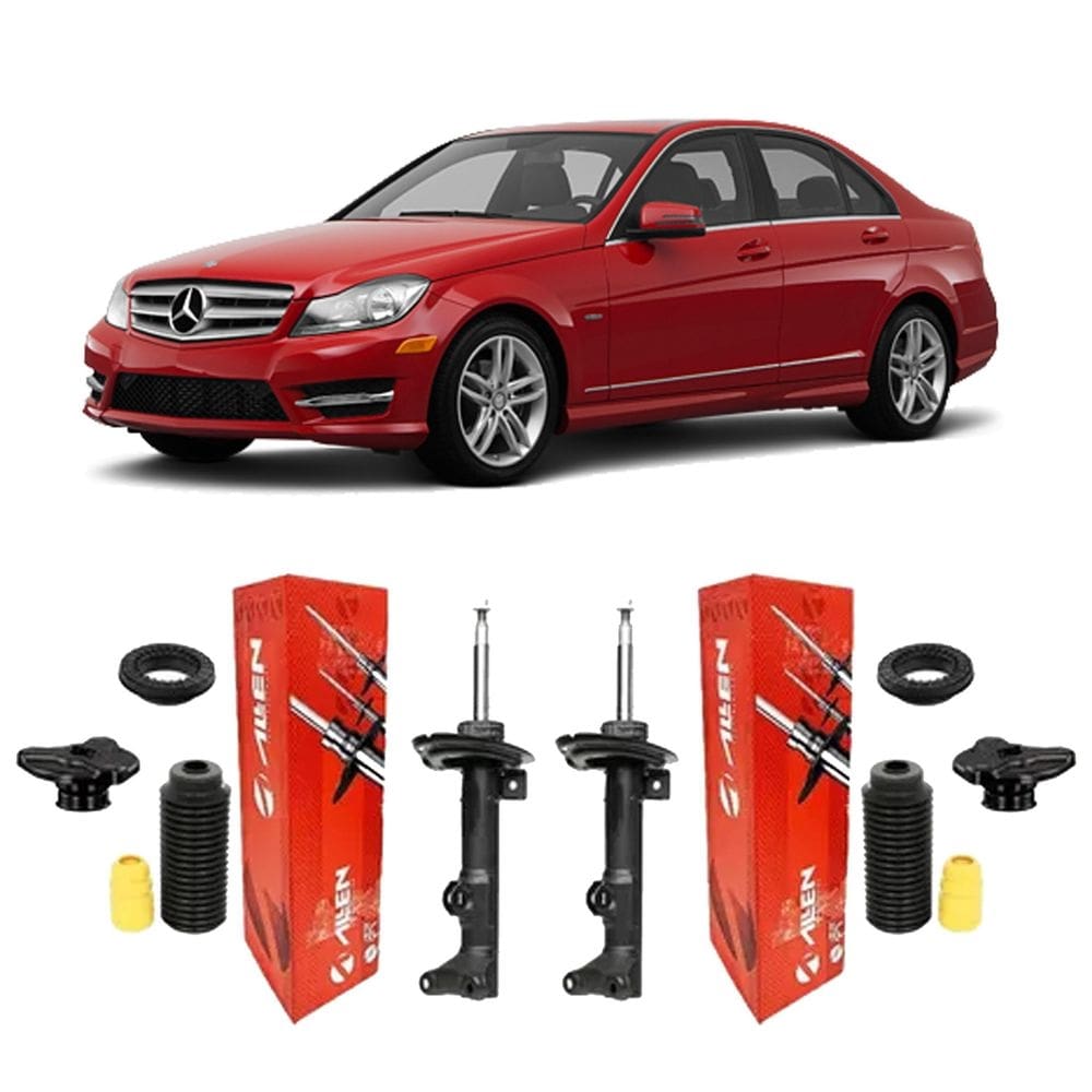 Kit 2 amortecedor kit suporte dianteiro mercedes c350 2008