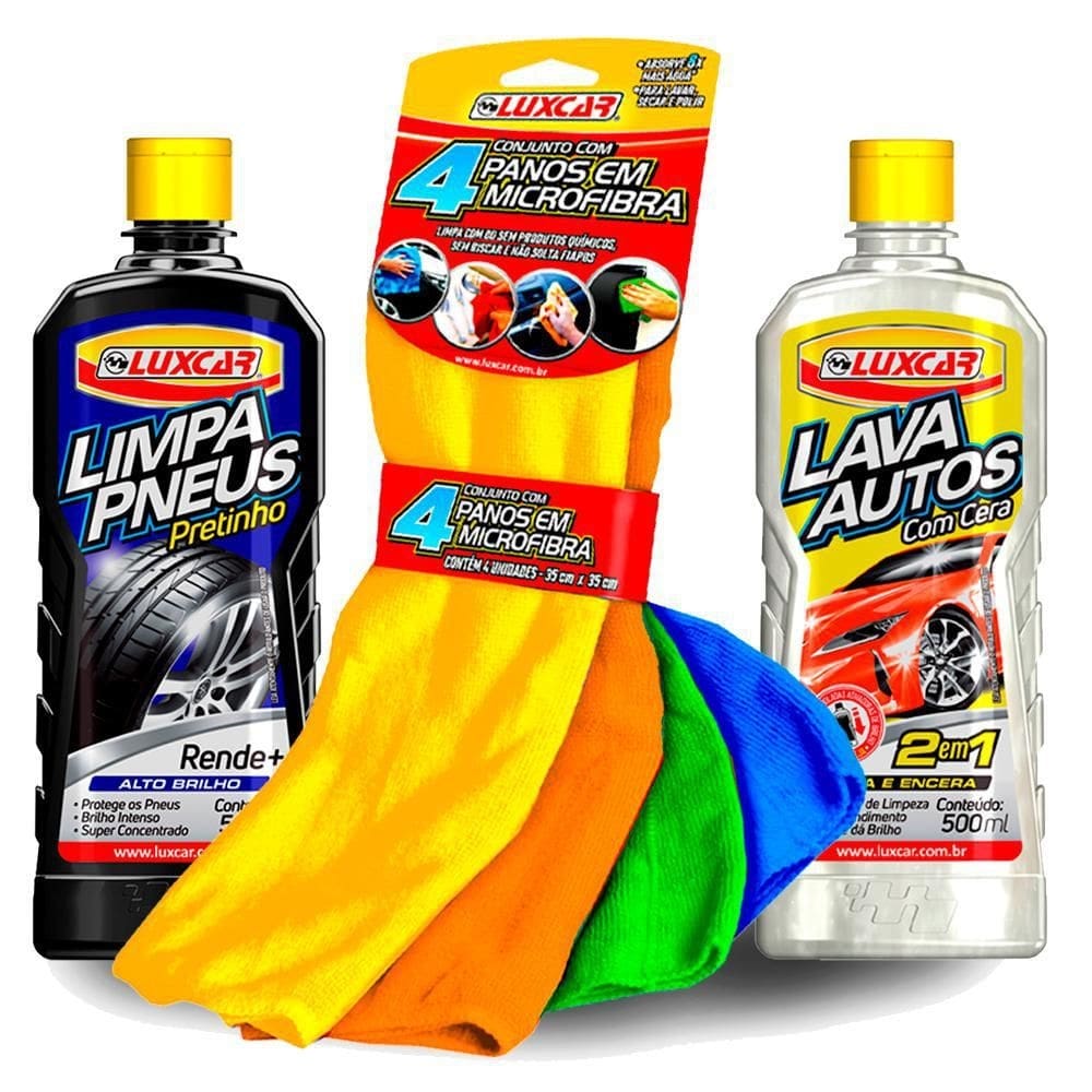 Kit lavagem especial luxcar 3 itens - luxcar
