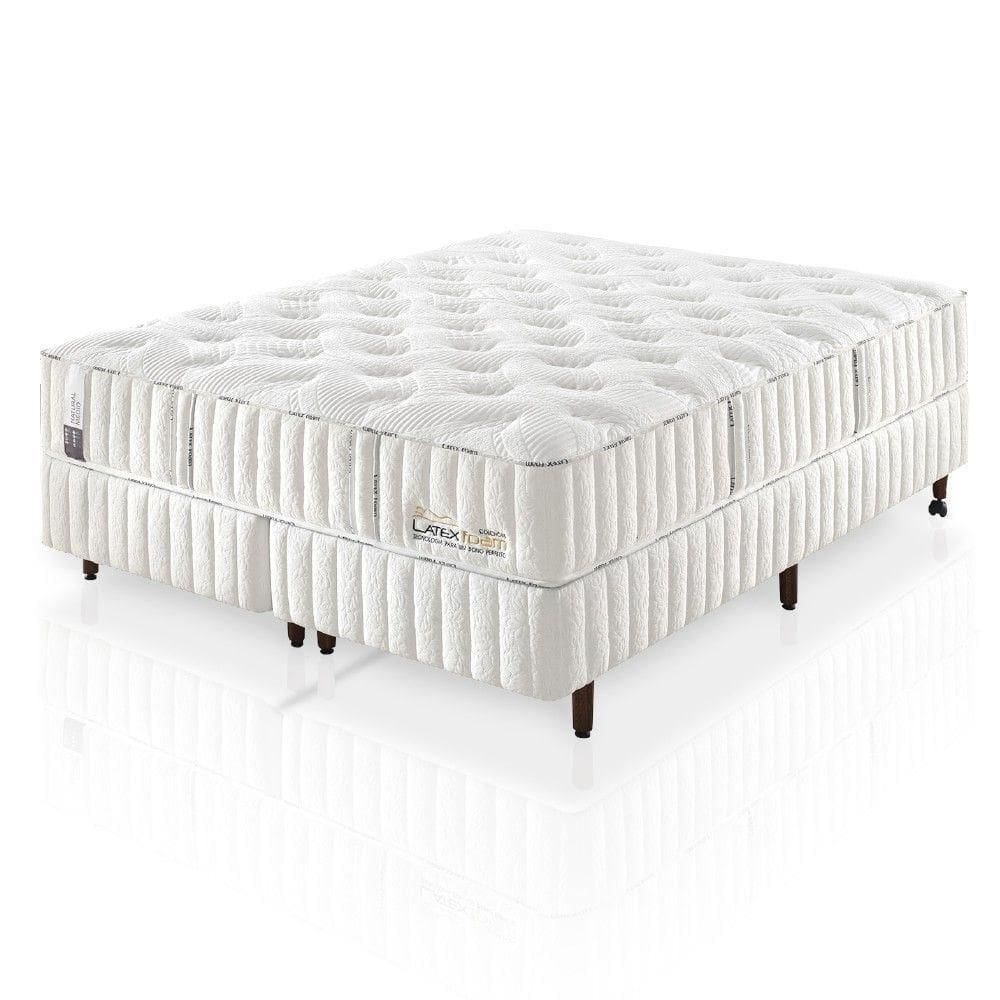 Colchão De Látex Médio Kit Spa Solteiro King 96x203cm