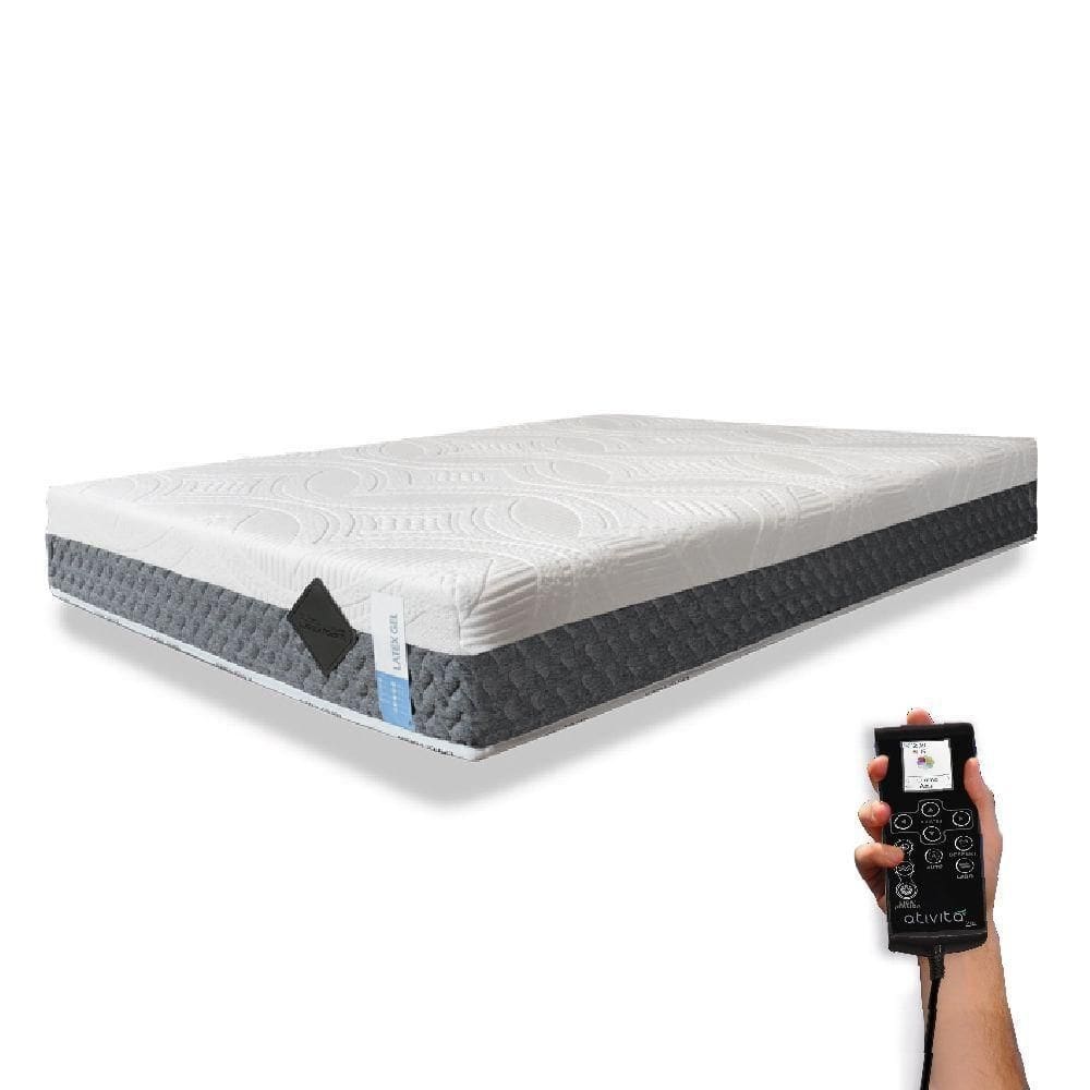 Colchão De Látex Articulado Cinza Solteiro 88x188cm