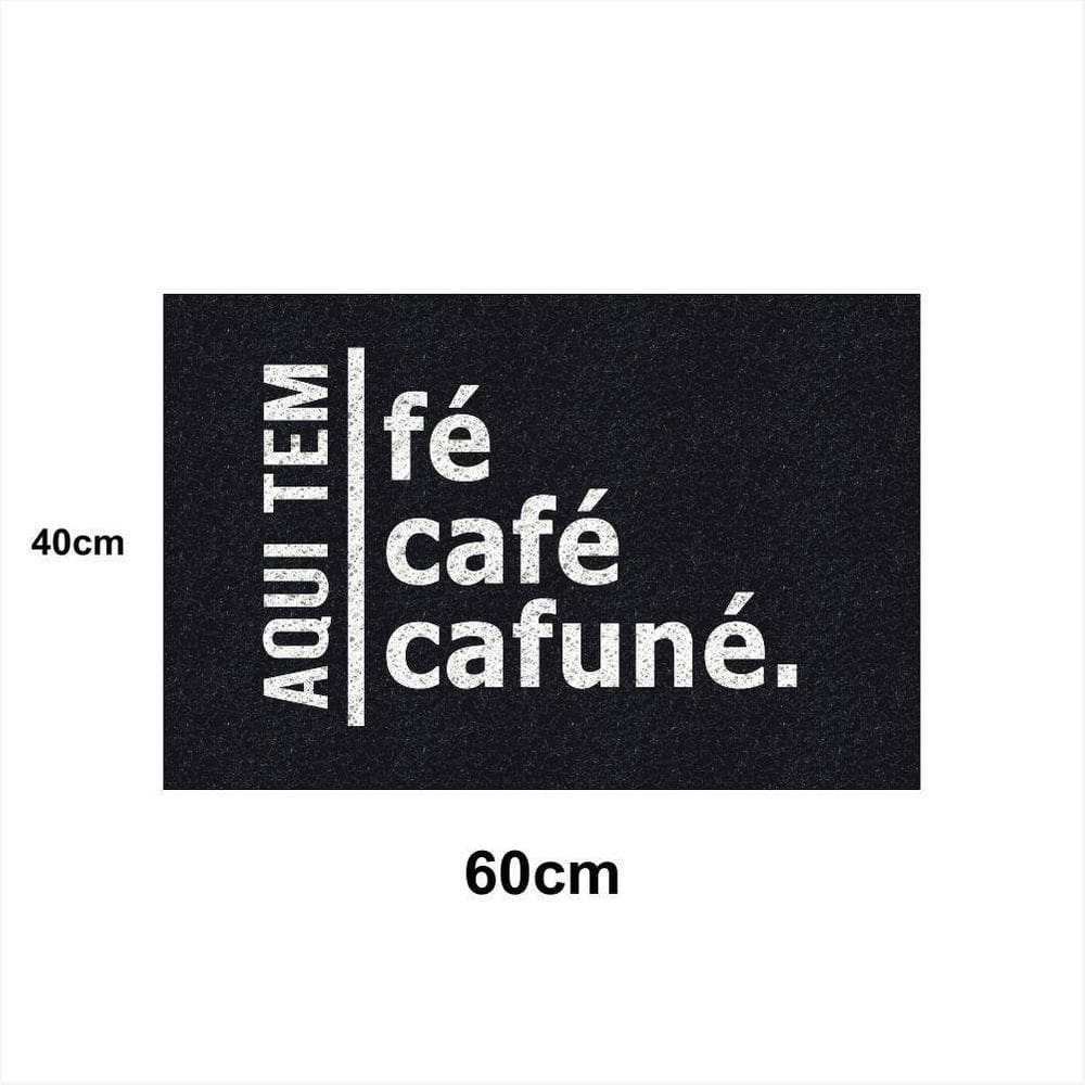 Tapete capacho fe cafe cafune 60x40 decor casa entrada apto