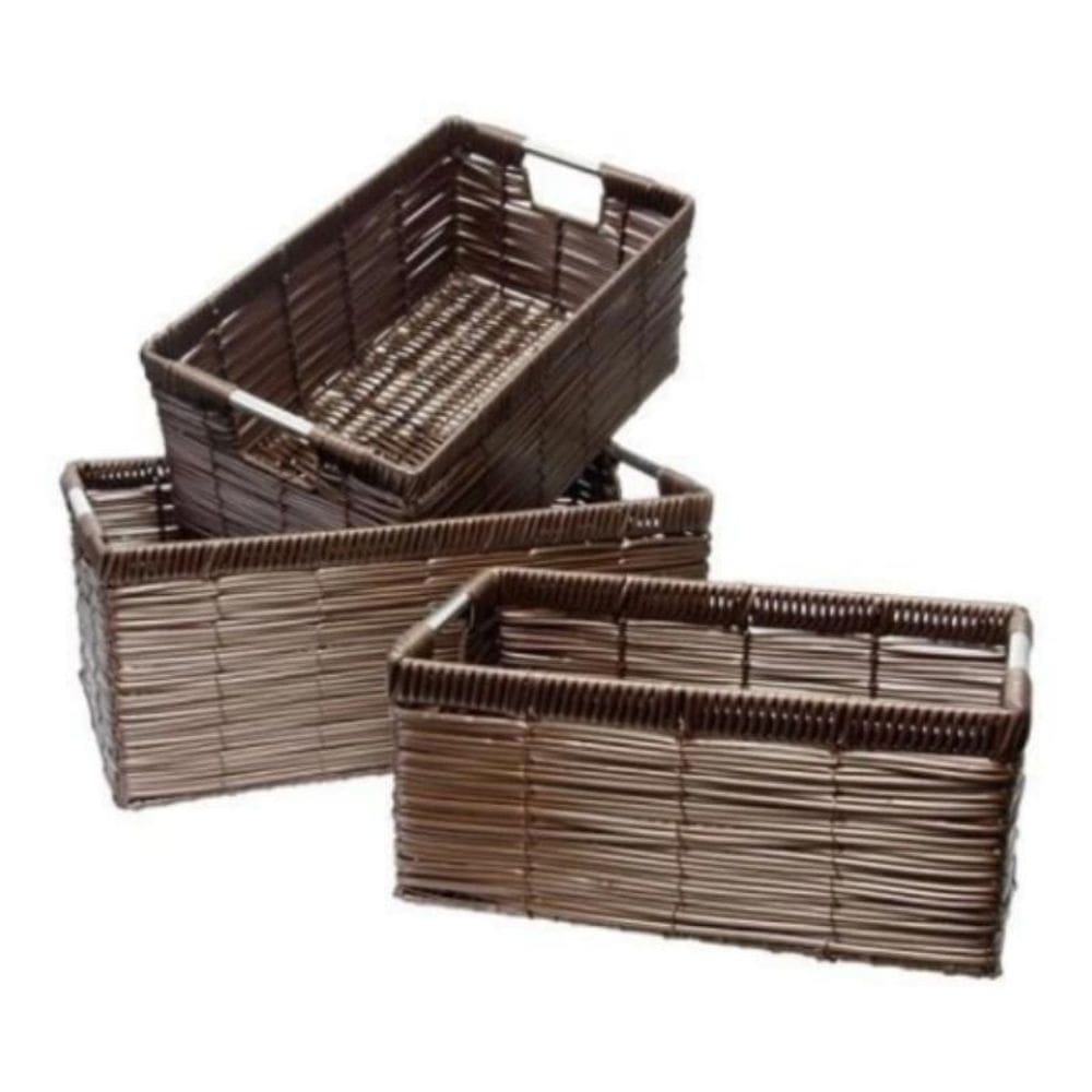 Conjunto 3 Cestos Retangulares Multiuso Yk1132 3831 Mimo