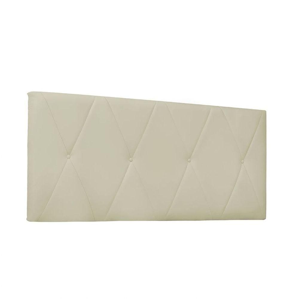 Cabeceira Aquilla Cama Box Solteiro 90Cm Corino Bege