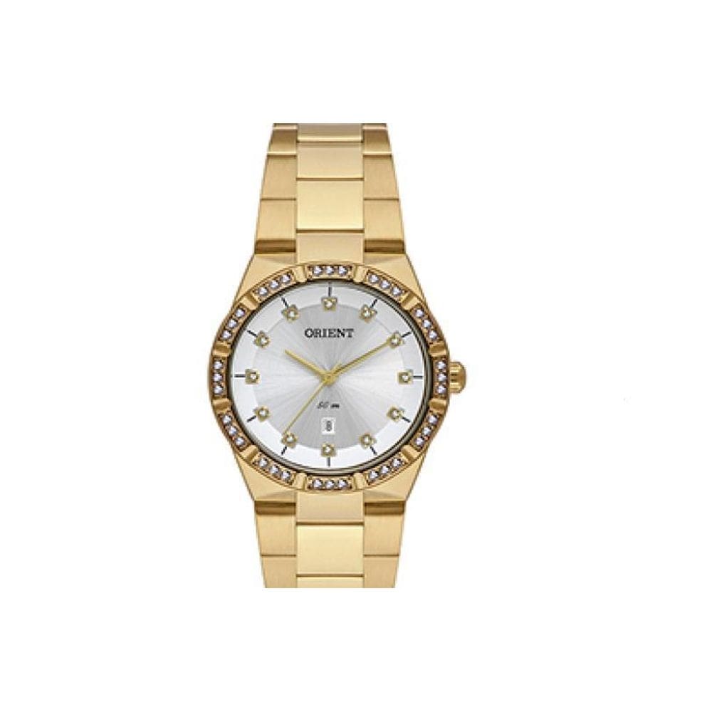 Relogio orient feminino dourado pequeno aço inox fgss1239