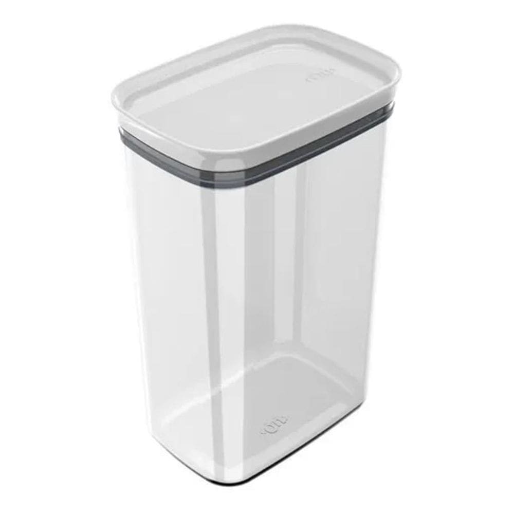Pote organizador hermético retangular block 2,3l natural ob700