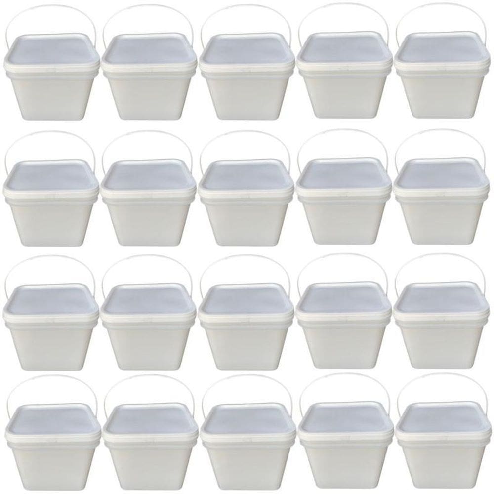 Balde retang 3.6l tampa lacre p pão de queijo-20pç