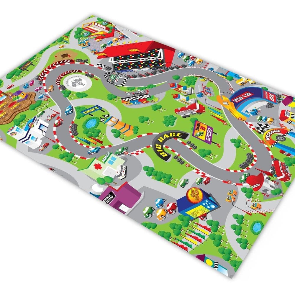 Tapete pista carrinhos hotcars autódromo corrida 1,8x1,2m