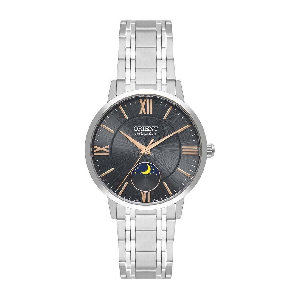 Relógio orient fbss0129 g3sx aço feminino prata/cinza