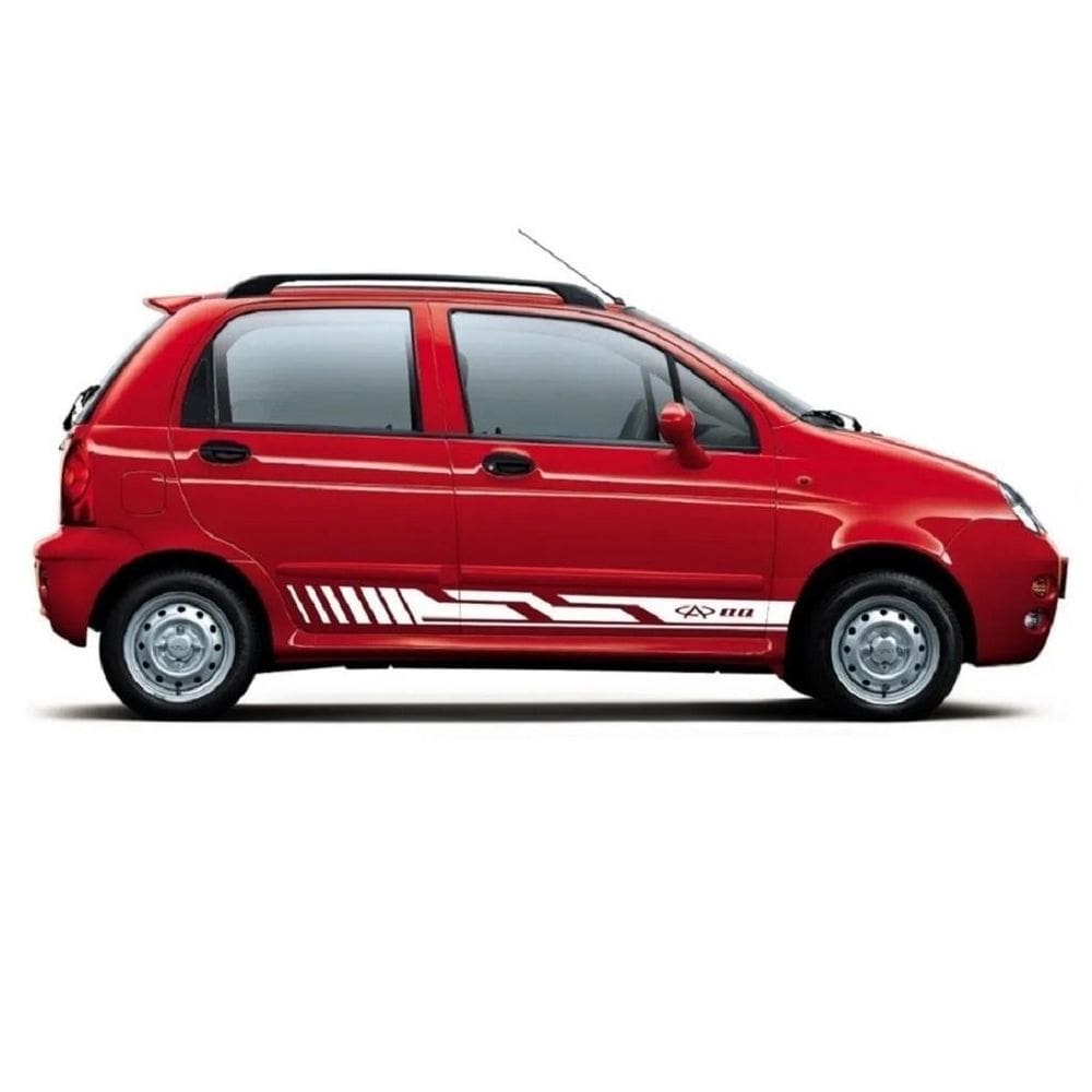 Adesivo lateral chery qq cq3 kit faixa colante fita tuning