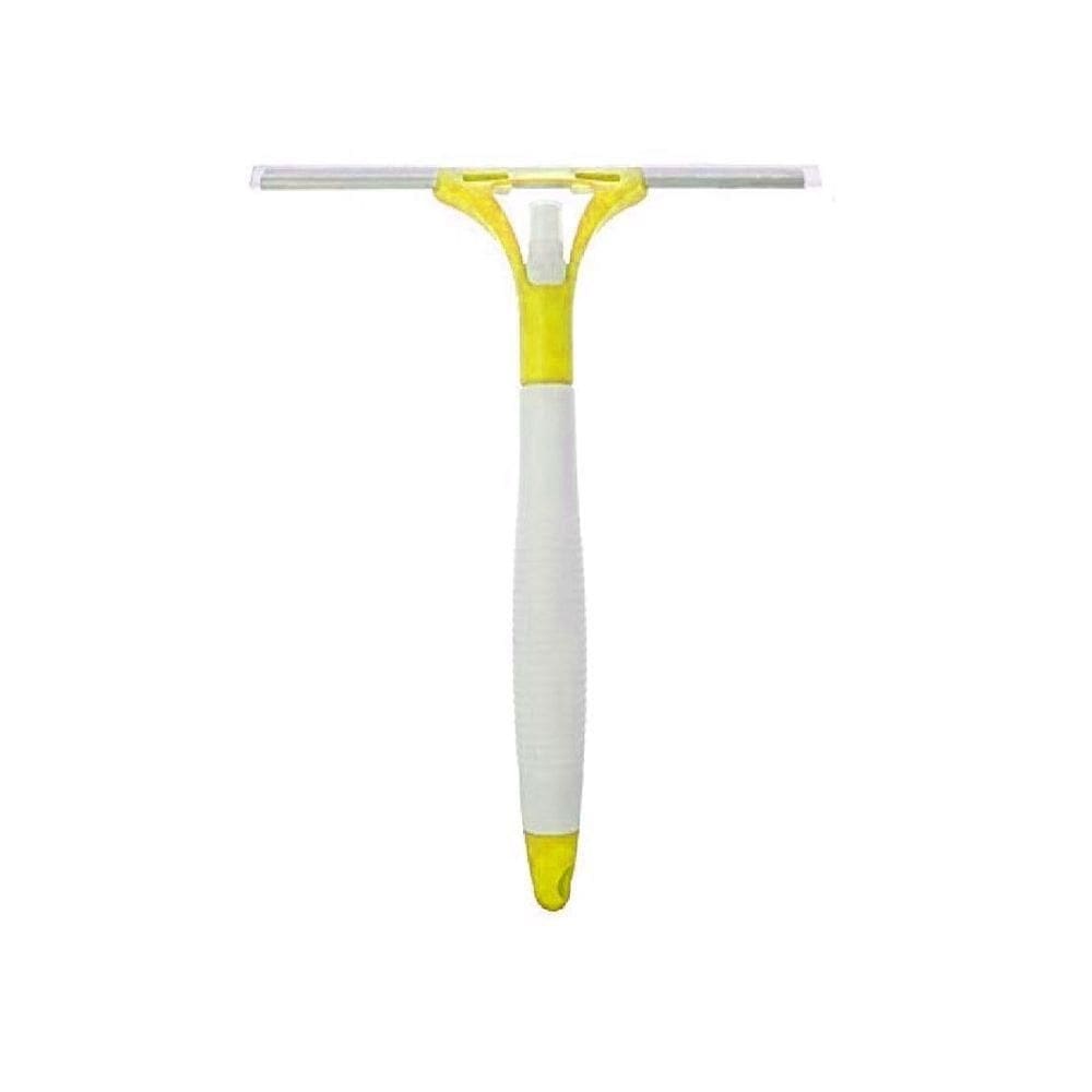 Rodo Rodinho Limpa Vidro Pia Azulejos Com Spray Reservatório Amarelo