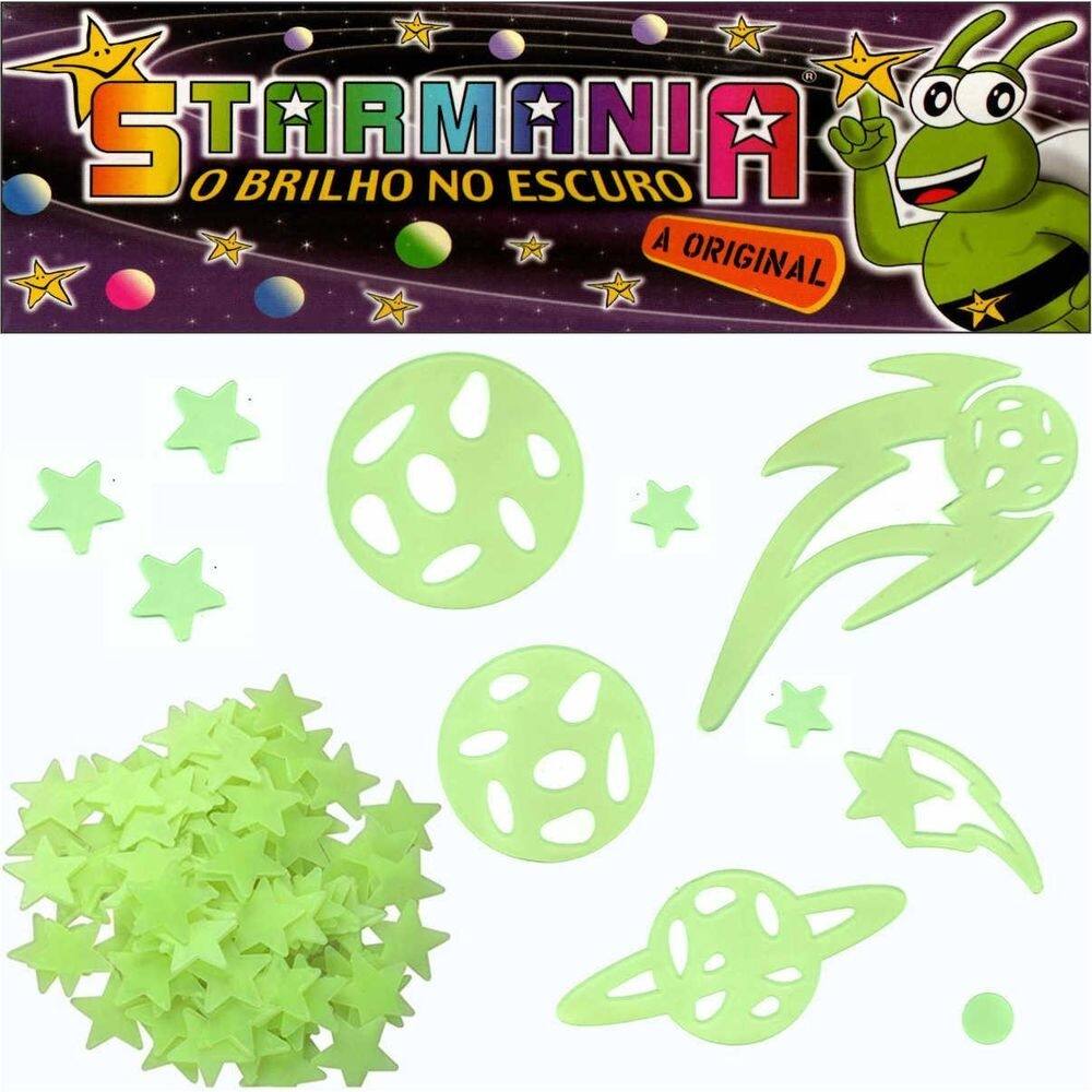 Estrelas planeta brilha escuro fluorescente 108pc starmania