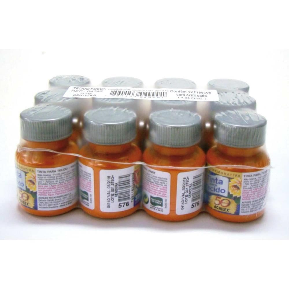 Tinta Para Tecido Fosca 37Ml Cenoura