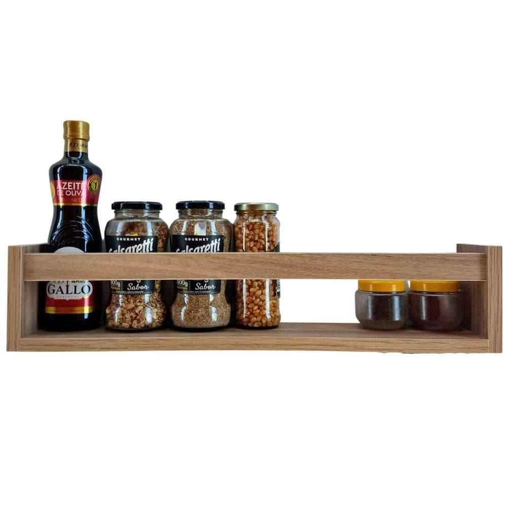 Kit 2 prateleira organizador temperos para cozinha mdf 55cm