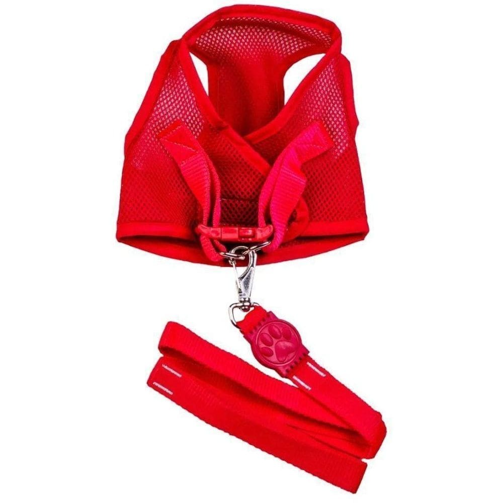 Coleira peitoral para pets vermelha gg