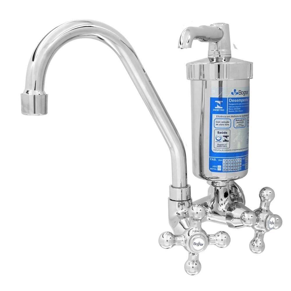 Torneira filtro e bica movel com copo abs c52 parede