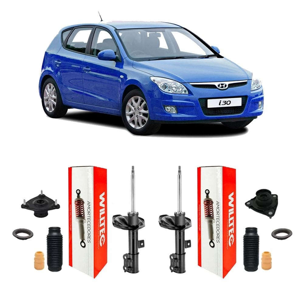 Par amortecedor + kit coxim dianteiro i30 2009 2010 2011 12