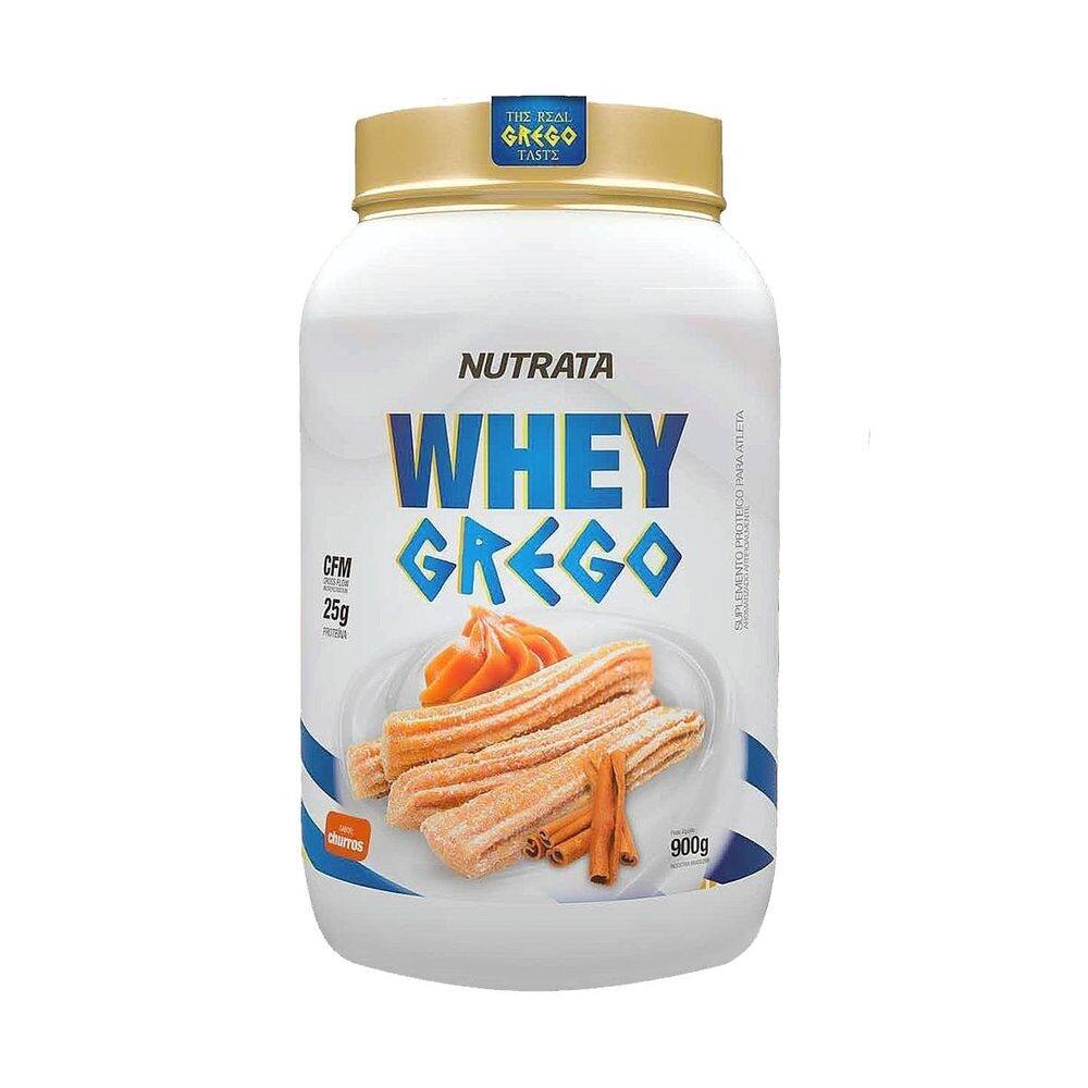 Whey grego 900g concentrado hidrolisado churros nutrata